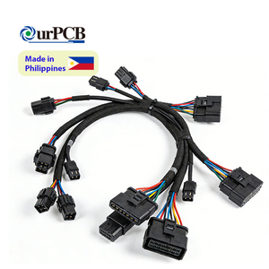 สายไฟรถยนต์ OurPCB สำหรับ ECU พร้อมแกนทองแดง หุ้มด้วยไนลอน/PBT PVC  พร้อมหัวต่ออะแดปเตอร์ หลายสี สำหรับวิทยุในรถยนต์ - Product Image 1