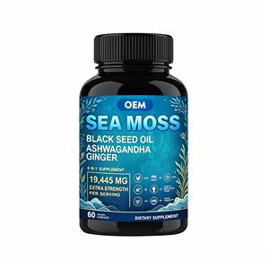 Capsules de mousse de mer irlandaise de marque privée, pilules de mousse de mer sauvage, algues Bladderwrack, multiminéraux, capsules de racine de bardane pour le soutien immunitaire - Product Image 1