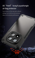 Casing ponsel Redmi Note 14 Pro, pelindung telepon genggam tahan guncangan semi transparan Matte untuk Xiaomi Redmi Note 14 Pro Plus