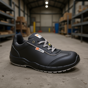 Ttake Granito Safety <b>Shoes</b> Black Steel Toe <b>Work</b> Footwear - Product Image 3