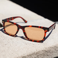 Lunettes de soleil MS 8631S pour femme, monture carrée intemporelle en acétate, branches simples, fabrication exquise, look polyvalent, protection UV400