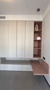 Garde-robe simple moderne panneau de particules de mélamine armoire armoire de rangement placard chambre armoires - Product Image 3