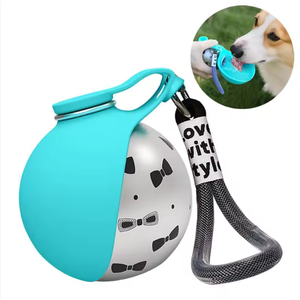 GLIWAY Round pet <b>water</b> <b>bottle</b> <b>for</b> <b>dogs</b> and cats – ideal <b>for</b> outdoor walks all-in-one, foldable, portable <b>water</b> cup - Product Image 1