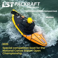 Packraft gonflable pliable léger LST TPU 0,75 mm d'épaisseur pour la pêche en eaux vives et en lacs/rivières, bateau pour 2 personnes HUAMULAN