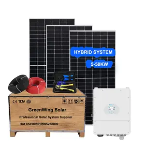 Greenwing Hybride Zonne-Energie Omvormer Power Systeem 3000W 5000W 8000W 10000W Deye Hybride Omvormer Met Lithium-Ion Batterij