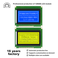 Módulo de pantalla LCD 12864B, controlador ST7920 de 128x64, Panel de matriz gráfica, retroiluminación azul, pantalla LCD Industrial de 3,3 V/5V