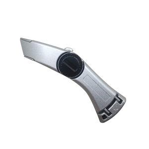 Couteau utilitaire à lame fixe, lame trapézoïdale en acier RX19872, coque en alliage d'aluminium avec cartouche de lames, couteau pour toiture métallique - Product Image 1
