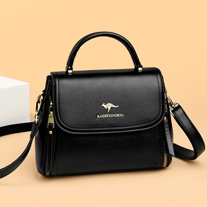 Bolso de mano Vintage de lujo para mujer, bolso de hombro informal de Color sólido de PU con cremallera, sacos simples de poliéster para mujer - Product Image 2