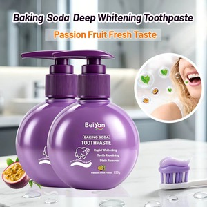 <span class=keywords><strong>Dentifrice</strong></span> <span class=keywords><strong>blanchissant</strong></span> en flacon compact à presser, saveur fruit de la passion et myrtille, au <span class=keywords><strong>bicarbonate</strong></span> de soude, vente en gros - Product Image 1