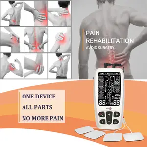 Roovjoy Electric Neck Legs Waist Back Massager Gel Paste New Mini Portable Charging Ems Tens Muscle Stimulator Massager