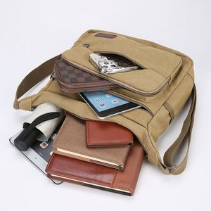 Sac à bandoulière en toile grand format Yy24574 pour homme et femme, idéal pour les affaires - Product Image 3