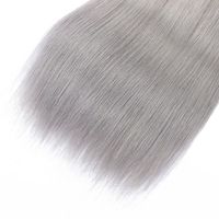 Pomme fille prix usine vison brésilienne faisceau de cheveux non transformés vierge cheveux raides faisceaux gris couleur cheveux humains armure faisceaux