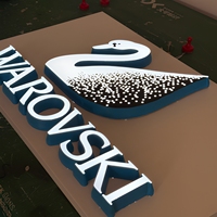 Enseigne de bureau en acrylique 3D LED personnalisée OEM DakeSign Factory, lettres pour hall d'entreprise, étanche IP65, enseigne publicitaire commerciale