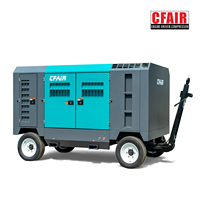 Compresseur d'air à vis lubrifié au diesel portable haute pression CFAIR 750 CFM/21 M3/Min 21 Bar Refroidi par air 220V Industriel