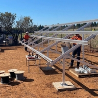 Structure de montage au sol inclinable en aluminium pour panneaux solaires photovoltaïques agricoles en acier galvanisé à chaud – Système d'installation au sol pour panneaux solaires