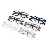 Montures de lunettes anti-lumière bleue TR90 à monture complète, style punk, avec rivets, pour hommes et femmes, logo personnalisé, collection vintage 2026