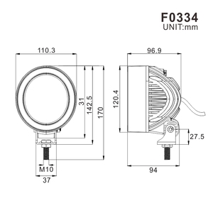 4.7 inch hình dạng hình bầu dục LED làm việc ánh sáng 40 wát LED nông nghiệp làm việc đèn cho john deere al205375 al202743 - Product Image 2