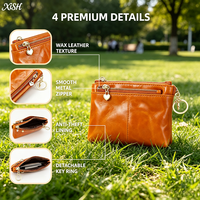 Dompet Kulit Wanita XISHANG, Anti RFID, Dompet Pendek, Banyak Slot Kartu, Tas Genggam Kompak, Kasual & Bisnis