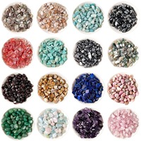 Assortiment de pierres précieuses, éclats de cristal, petites pierres naturelles, éclats de pierres précieuses non percées, galets, pépites, perles 5-12 mm
