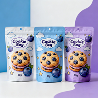 Sachet Doypack refermable en plastique Mylar avec fenêtre transparente et fermeture éclair pour l'emballage personnalisé de biscuits