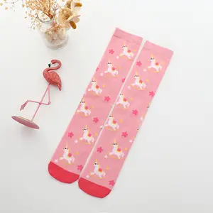 Pretty Cartoon Cute Boys Girls Tube Socks Kids Children Knee High Colored Fashion Cotton Long Socks For Kids