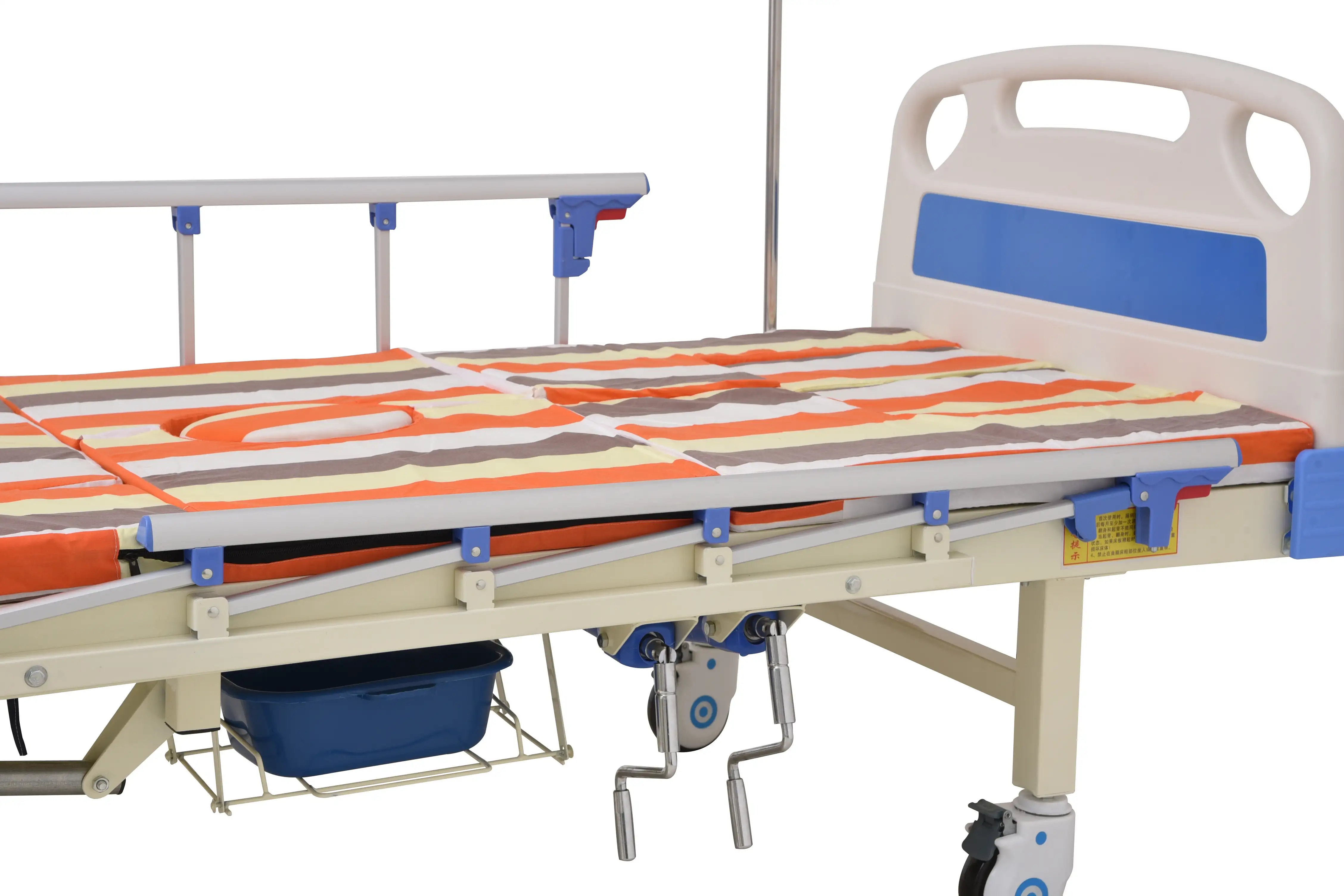 מכירה לוהטת בית חולים בית סיעוד ציוד HB-H5-G43 תכליתי Manualnursing מיטה לחולה במלאי