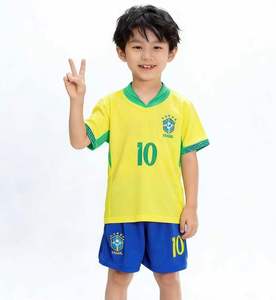 Fußball-Fan-Sportbekleidung Brasilien Nummer 10 Trikot Kinder Unterstützer-Kleidung Trainingstrikot für Sommer Fußball-Uniform - Product Image 3
