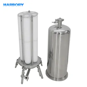 China Stainless Single Cartridge Filter Housings High Precision 0.01 Micron Pleated Filter Cartridge Filter Housing