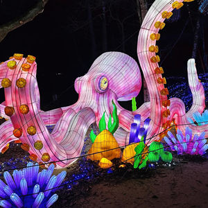 Décoration extérieure personnalisée Performance Silk LED Light Simulation Ocean Lamp Fabricants de lanternes chinoises Crafted Passage - Product Image 6