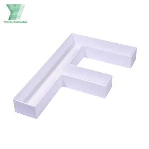 Caixas de embalagem de letras em forma de A-Z, atacado de alta qualidade, caixa de presente de papel em forma de número de alfabeto vazio