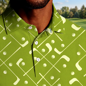 Camiseta Deportiva de Manga Corta para Hombre SOSH4, Estampado Geométrico Verde, Tejido de Punto, Transpirable, Corte Regular - Product Image 3