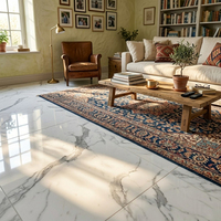 Foshan Qualitäts-Fliesen für Mühelose Reinigung, Porzellan-Bodenfliesen für Wohnzimmer, Weißer Marmor Glänzende Fliesen 60x120 600 X 1200 Mm
