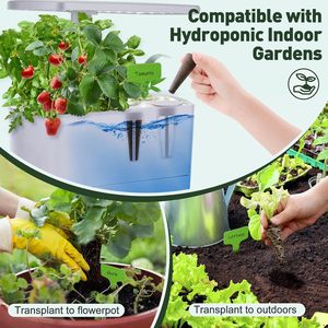 Paquete de 50 esponjas de cultivo hidropónico <span class=keywords><strong>AeroGarden</strong></span>, vainas de inicio de semillas, esponjas de crecimiento de raíces de repuesto, 10 etiquetas, 1 pinza, jardín interior - Product Image 6