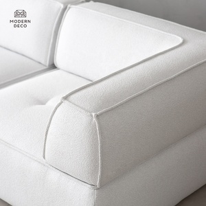 2024 nouvelles tendances italien blanc boucle canapé modulaire sectionnel HN131 canapé fabricant producteur sur mesure sur commande - Product Image 5