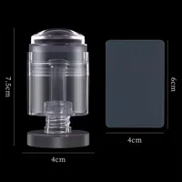 Nouveau dernier professionnel clair Transparent taille d'impression peut être varié tampon en Silicone rotatif pour Nail Art bricolage