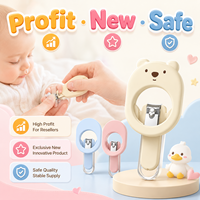 LED Light Baby Nail Clipper USB Charging Built-in Magnifier Stainless Steel Safe Nail Cutter for Infant Kids and Elderly
