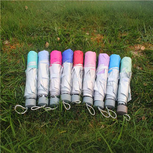 <span class=keywords><strong>Paraguas</strong></span> de Viaje Plegable de 3 Secciones con Estampado Digital Colorido <span class=keywords><strong>para</strong></span> Mujer, Manual, <span class=keywords><strong>para</strong></span> Sol y Lluvia, de Plástico Negro, Promocional, Publicitario, en Blanco - Product Image 3