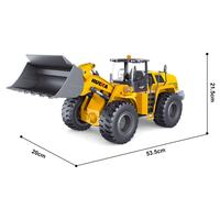 Chargeur frontal électrique RC Huina 1583 à l'échelle 1/14, 24 canaux, 2,4 GHz, véhicule de construction télécommandé en métal pour adultes