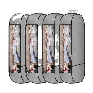 Échantillon gratuit Mergeboon, grand sac à vêtements respirant pour rangement dans le placard, housse à vêtements avec double fermeture éclair RPET - Product Image 1