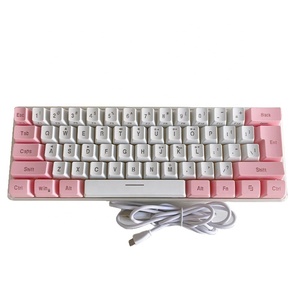 คีย์บอร์ดคอมพิวเตอร์แบบมีสาย 60 เปอร์เซ็นต์ RGB Backlit 61 ปุ่ม คีย์บอร์ดเกมมิ่งแบบ Mechanical 61 ปุ่ม - Product Image 1
