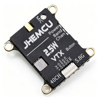 Émetteur vidéo FPV JHEMCU 2W 5.8G VTX 40CH avec microphone intégré, 2-6S, trou de montage 30.5*30.5 pour drone de course FPV