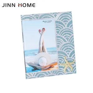 Jinn Home Nieuw Ontwerp Zeester Diy Glazen Foto Fotolijst Met Zwart Fluwelen Paneel Glazen Fotolijst