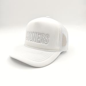 หมวกโฟมทรงทรัคเกอร์สีขาวแบบเรียบสำหรับผู้ชาย รับผลิตตามสั่งขายส่งแบบ OEM - Product Image 4