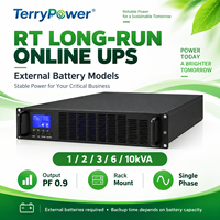 RT 1KVA 2KVA 3KVA 6KVA 10KVA 长运行机架式单相在线式UPS 双转换 PF 0.9 LCD RS232 服务器 电信
