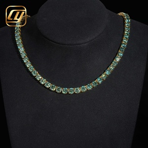 Cadena de tenis de lujo chapada en oro de plata 925 con moissanita de 6.5MM, corte brillante y engaste de garra, estilo hip hop, collar de aniversario - Product Image 5
