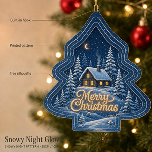 Campana Colgante para Árbol de Navidad, Diseño Vintage de Sello Postal, Pintura Plana 2D, Colgante de Hierro para Decoración Navideña de Puerta de Casa, Personalizado - Product Image 2