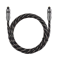Câble audio numérique optique Toslink plaqué or de haute qualité, mâle-mâle, avec gaine en PVC pour projecteur et haut-parleur