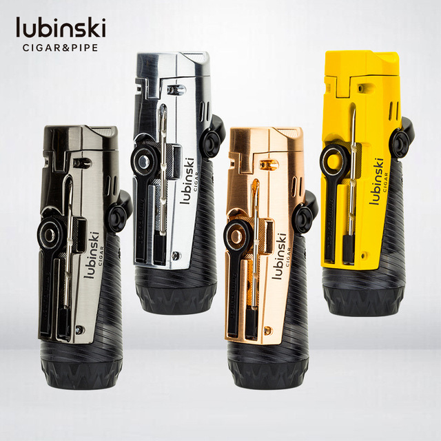New 2024 Jet Butane Torch Lighter Multi-functional Lighter With Hole Punch and Holder