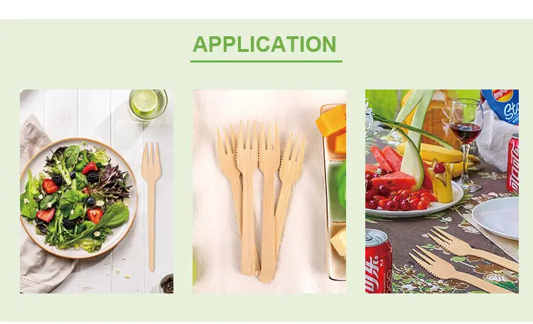 Mini garfos de coquetel de bambu premium, picaretas de frutas, utensílios para festas, 1000 peças