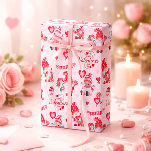 Original pink Valentine's Day copperplate <b>paper</b> <b>packaging</b> <b>paper</b> - Product Image 2